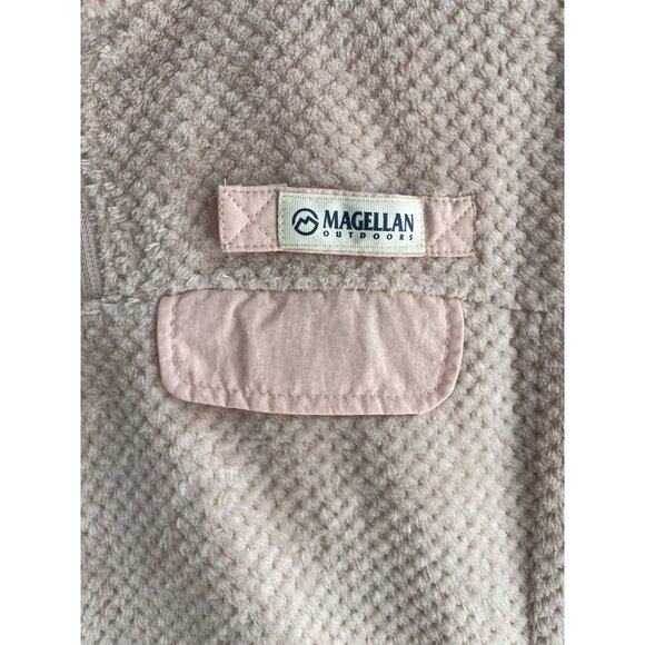 Magellan	Blush Pink Fleece Pullover With Front Zip Pockets Womens size M NWOT - Picture 2 of 11